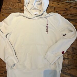 ODDY White Hoodie with Red 'PERSIST' Print